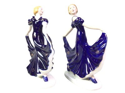 Lot 171 - PAIR OF ART DECO STYLE PORCELAIN FIGURES