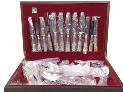 Lot 191 - SILVER PLATED SUITE OF CUTLERY