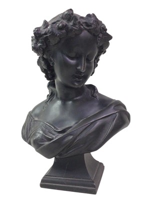 Lot 289 - TWO BRONZED SPELTER BUSTS