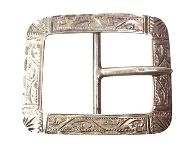 Lot 296 - GROUP OF SILVER BUCKLES