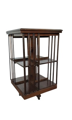 Lot 315 - EDWARDIAN STYLE REVOLVING BOOKCASE