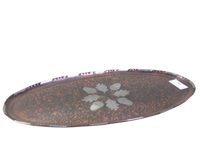 Lot 204 - ARTS & CRAFTS COPPER TRAY BY PAUL GILLING