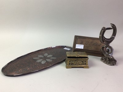 Lot 204 - ARTS & CRAFTS COPPER TRAY BY PAUL GILLING