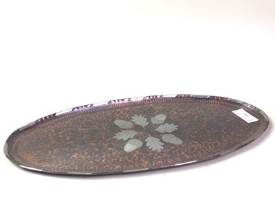Lot 204 - ARTS & CRAFTS COPPER TRAY BY PAUL GILLING