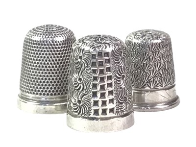 Lot 230 - COLLECTION OF SILVER AND OTHER THIMBLES