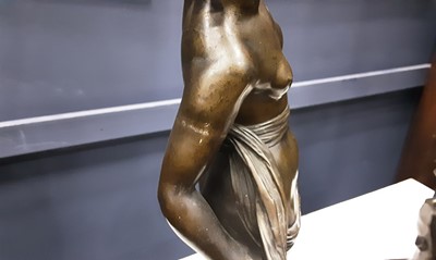 Lot 1283 - VICTOR PAILLARD (FRENCH, 1805-1886), BRONZE FIGURE OF VENUS