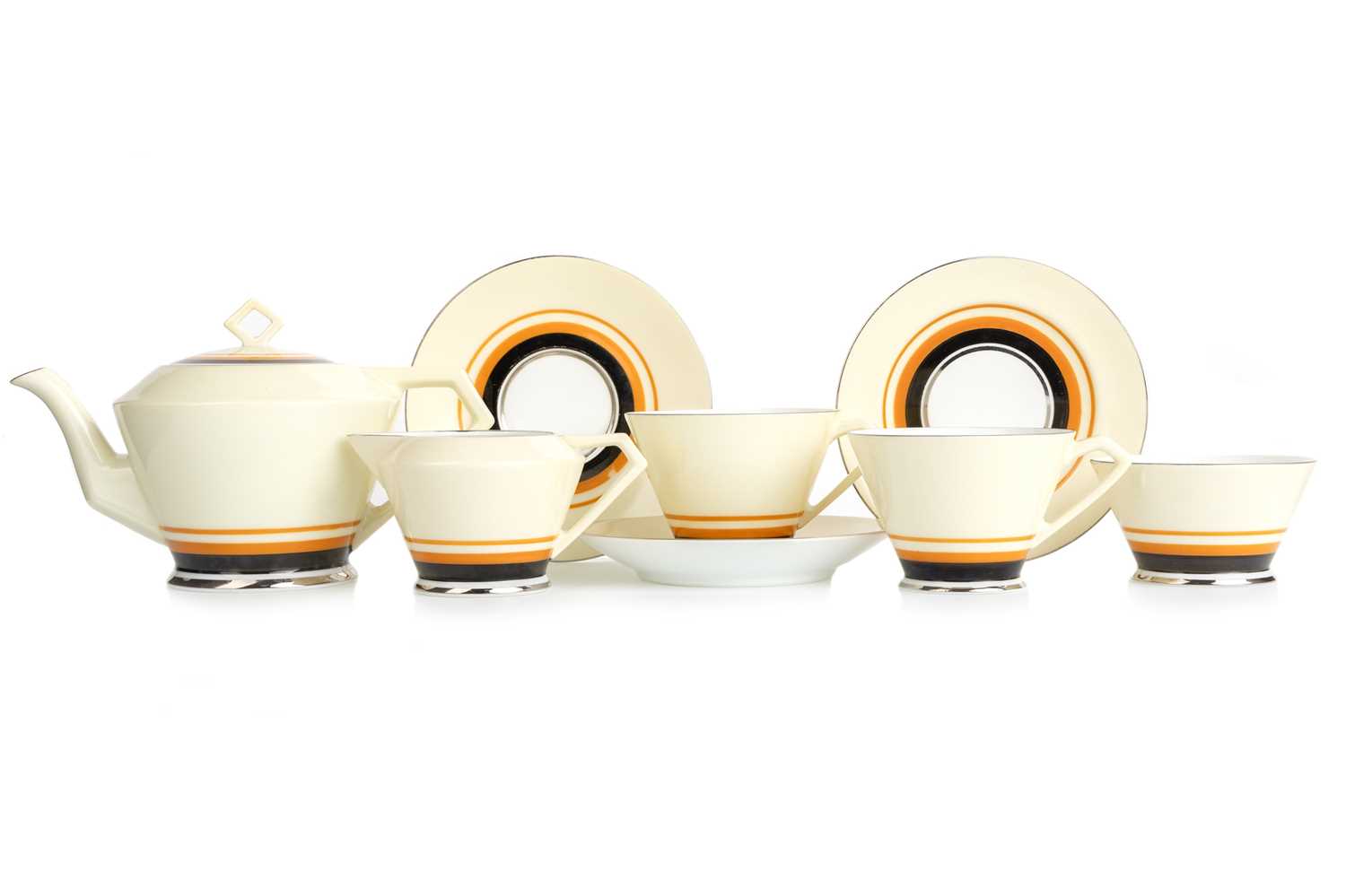 Lot 448 - NORITAKE, ART DECO TEA-FOR-TWO SET