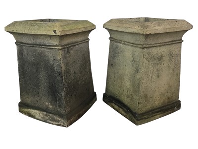 Lot 250 - PAIR OF VICTORIAN CHIMNEY POTS