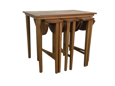 Lot 409 - MID CENTURY TEAK NEST OF TABLES