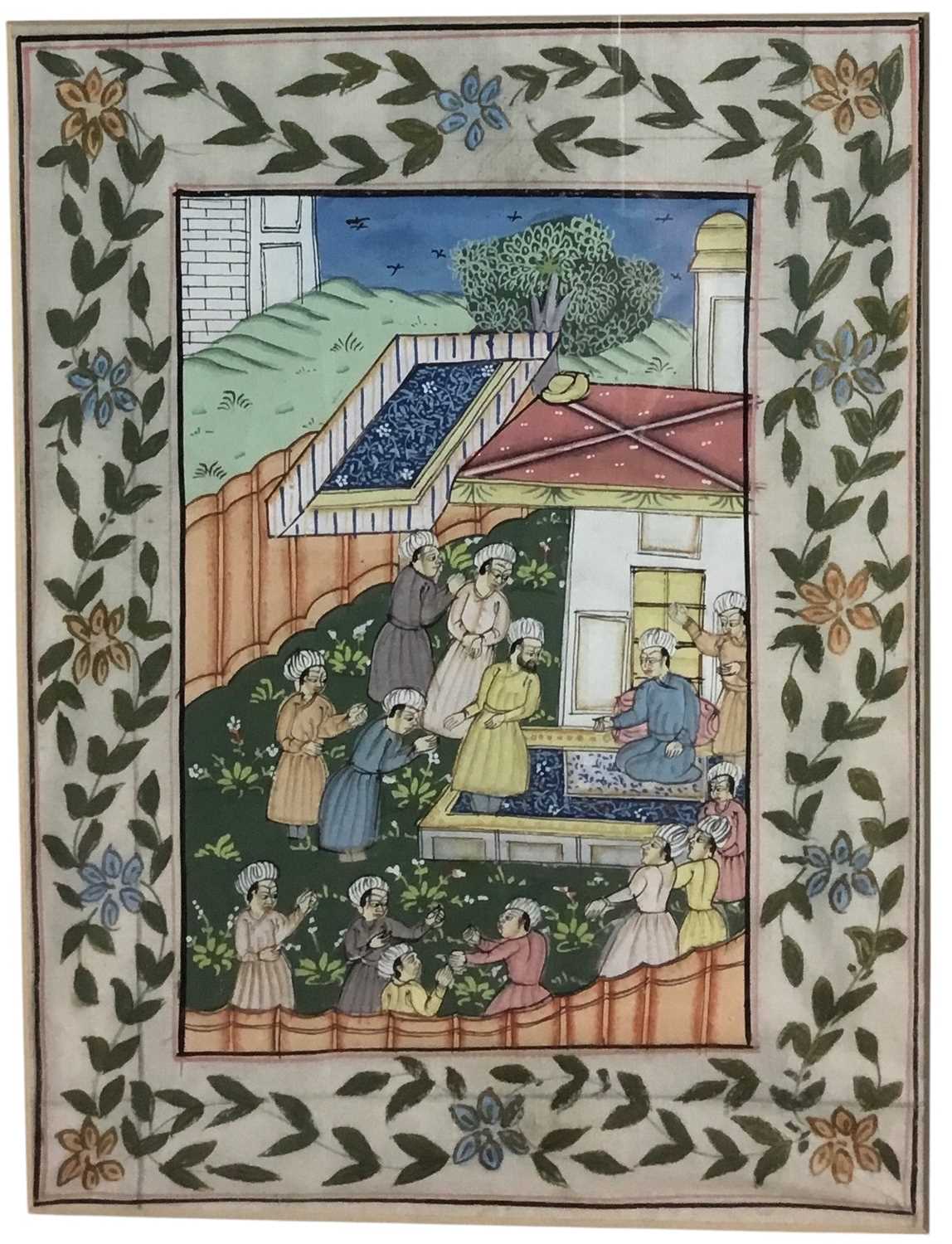 Lot 468 - INDIAN SILK PICTURE