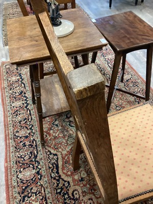 Lot 463 - IN THE MANNER OF C.F.A. VOYSEY, SET OF EIGHT ARTS & CRAFTS OAK DINING CHAIRS