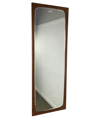 Lot 485 - MID CENTURY DANISH TEAK WALL MIRROR