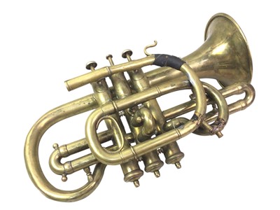 Lot 490 - BUTLER B FLAT BRASS CORNET