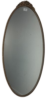 Lot 506 - GILT OVAL WALL MIRROR