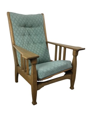 Lot 529 - ARTS & CRAFTS OAK ELBOW CHAIR