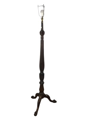 Lot 434 - MAHOGANY FLOOR LAMP