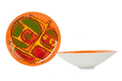 Lot 468 - CAROL CUTLER FOR POOLE POTTERY, FOUR CIRCULAR DISHES