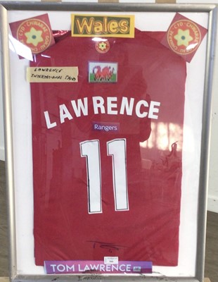 Lot 566 - TOM LAWRENCE OF WALES AND RANGERS, SIGNED SHIRT