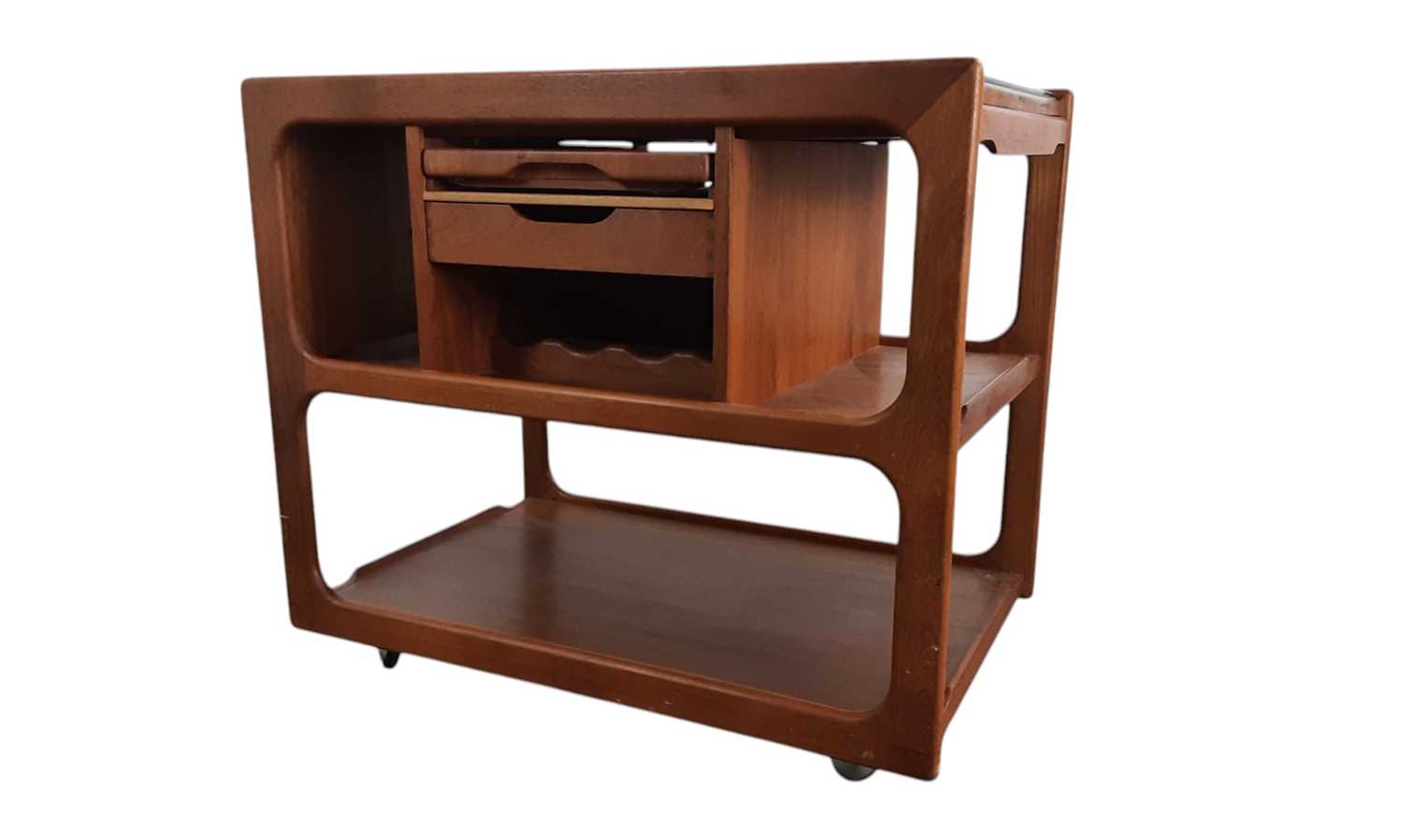 Lot 494 - SALIN NYBORG, TEAK BAR CART OR DRINKS TROLLEY