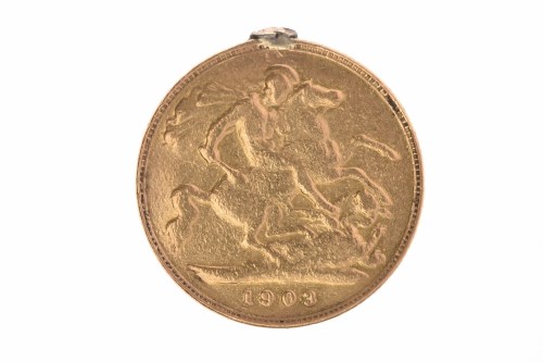 Lot 518 - GOLD HALF SOVEREIGN DATED 1903