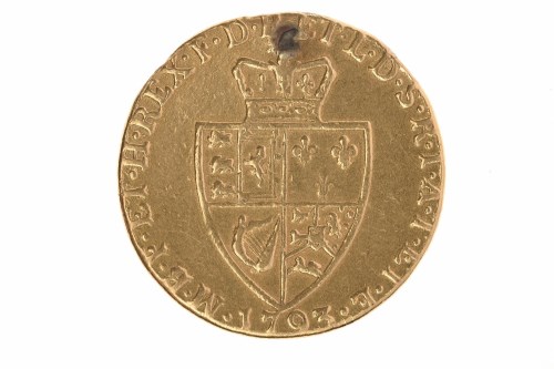 Lot 520 - GOLD SPADE GUINEA DATED 1793