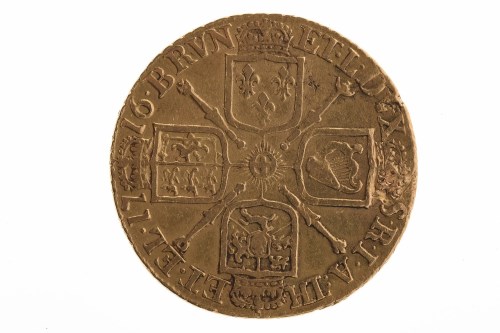 Lot 523 - GOLD GUINEA DATED 1716