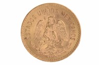 Lot 529 - GOLD FIVE PESOS COIN dated 1955, 4g