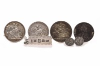Lot 532 - THREE SILVER CROWNS dated 1819, 1890 and 1893;...