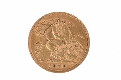 Lot 538 - GOLD HALF SOVEREIGN DATED 1906