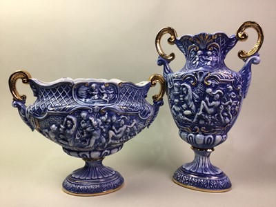 Lot 68 - ITALIAN MAJOLICA GARNITURE