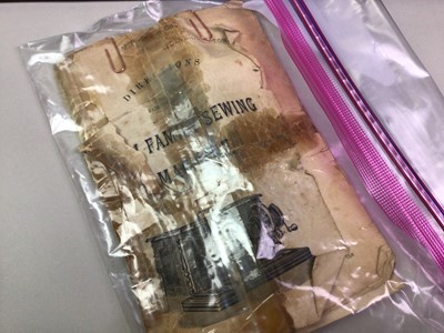 Lot 70 - VICTORIAN HAND OPERATED SEWING MACHINE