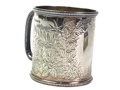 Lot 102 - SILVER CHRISTENING MUG