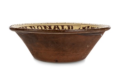 Lot 524 - SEATON POTTERY, VICTORIAN MARRIAGE DAIRY BOWL