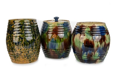 Lot 529 - GROUP OF VICTORIAN POTTERY STORAGE JARS