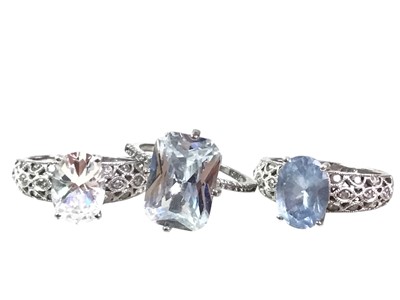 Lot 206 - COLLECTION OF SILVER AND COSTUME JEWELLERY