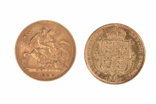 Lot 552 - TWO GOLD HALF SOVEREIGNS DATED 1887 AND 1899