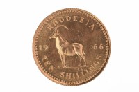 Lot 554 - RESERVE BANK OF RHODESIA GOLD TEN SHILLINGS...