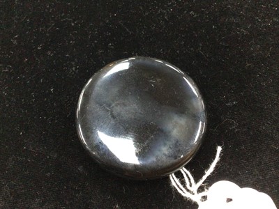 Lot 22 - ART DECO SILVER AND BLACK ENAMEL COMPACT