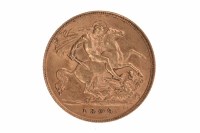 Lot 572 - GOLD HALF SOVEREIGN DATED 1909