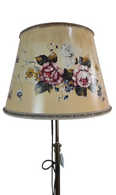 Lot 335 - BRASS TELESCOPIC STANDARD LAMP