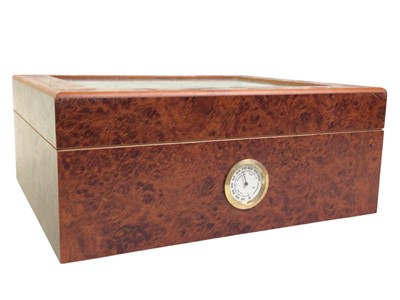 Lot 291 - BURR WOOD HUMIDOR