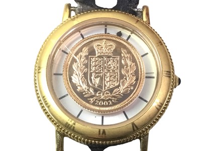 Lot 255 - ELIZABETH II, GOLD HALF SOVEREIGN WATCH