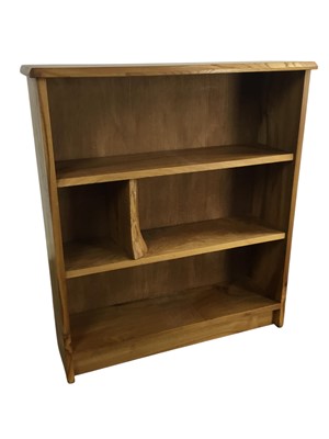 Lot 344 - MODERN ELM OPEN BOOKCASE