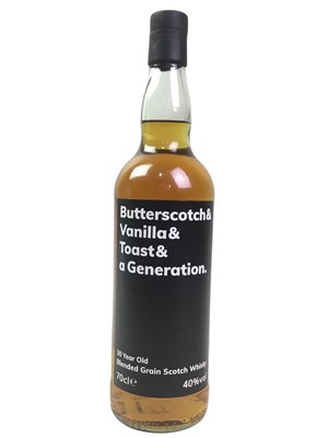 Lot 146 - BUTTERSCOTH & VANILLA & TOAST & A GENERATION, 30 YEAR OLD BLENDED GRAIN SCOTCH WHISKY