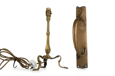 Lot 544 - IN THE MANNER OF W.A.S. BENSON, BRASS PULLMAN LAMP