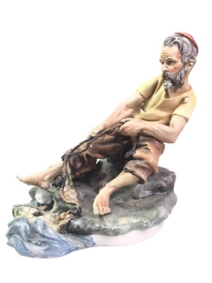 Lot 232 - CAPODIMONTE FIGURE