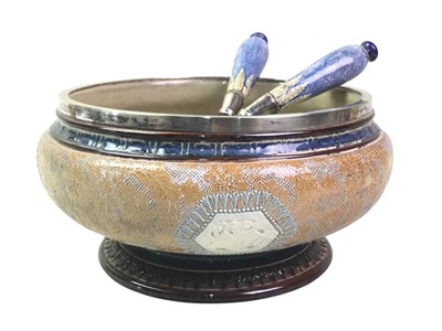 Lot 356 - DOULTON AND SLATERS PATENT CIRCULAR FRUIT BOWL