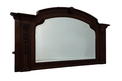 Lot 379 - EDWARDIAN MAHOGANY FRAMED SIDEBOARD BACK