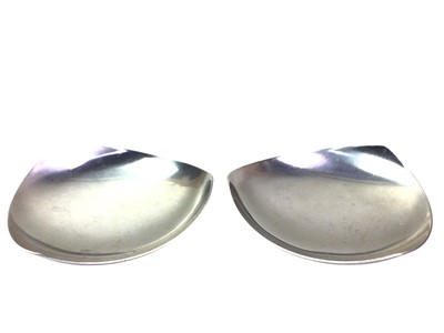 Lot 389 - EIGHT DANISH RETRO STAINLESS STEEL NUT DISHES