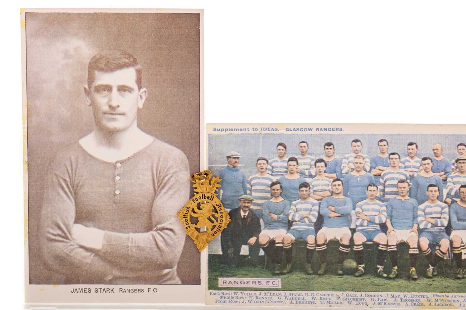 Lot 1748 - JAMES STARK OF RANGERS F.C., SCOTTISH CUP